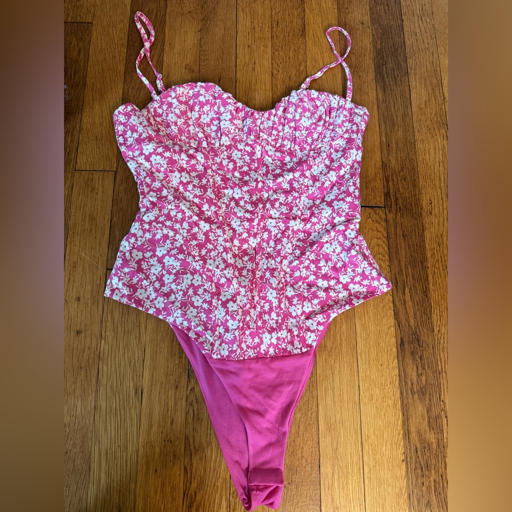 Zara Fuchsia Floral Bodysuit